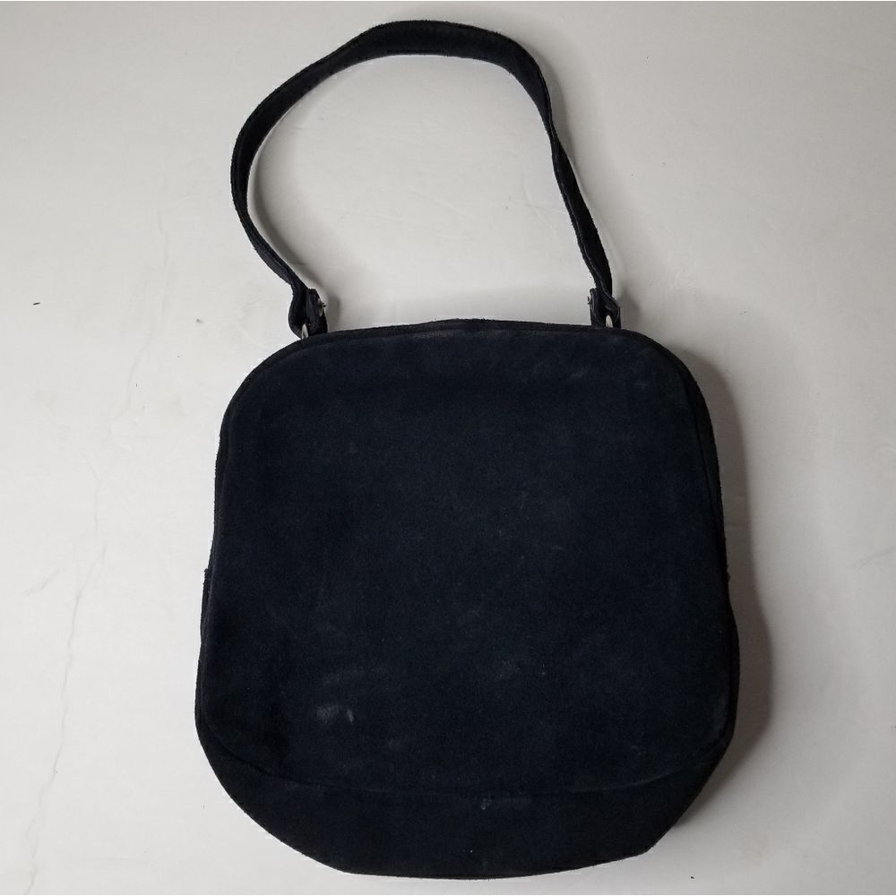 Vintage purse black gold metal